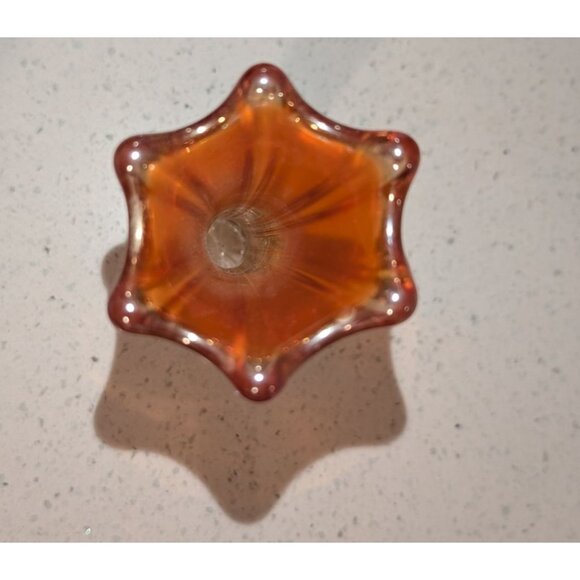 Carnival Glass Vase Circa 1907-1930  Imperial Glass Co. Marigold Iridescent - Picture 10 of 10